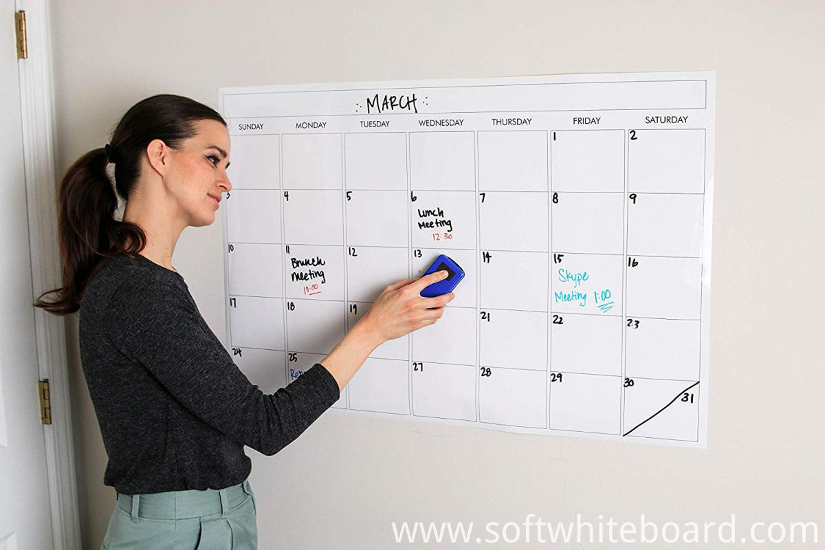 Organitzador setmanal de la paret del planificador de la planxa setmanal Weekly Wall Organizer Dry Wipe Week Planner Wall